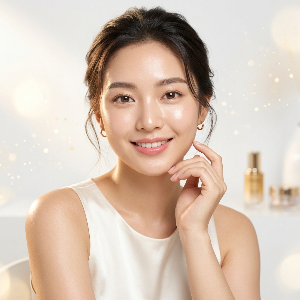 Beautiful woman with radiant, healthy skin - Dr. AGE Skincare